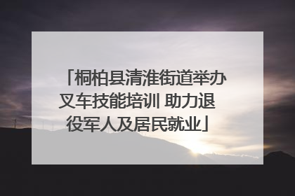桐柏县清淮街道举办叉车技能培训 助力退役军人及居民就业
