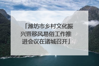 潍坊市乡村文化振兴暨移风易俗工作推进会议在诸城召开