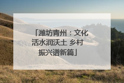 潍坊青州：文化活水润沃土 乡村振兴谱新篇