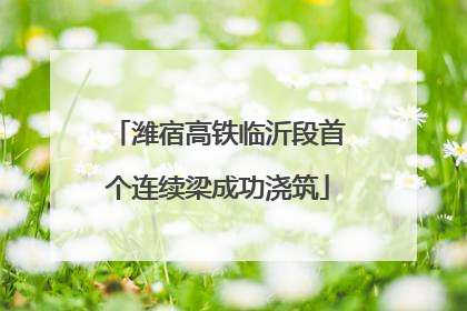 潍宿高铁临沂段首个连续梁成功浇筑