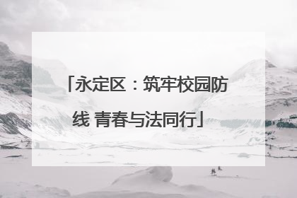 永定区：筑牢校园防线 青春与法同行