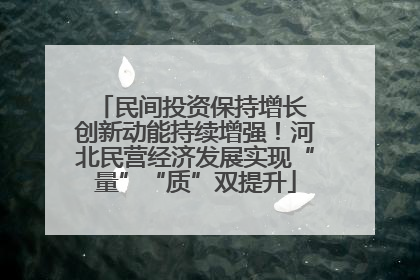 民间投资保持增长 创新动能持续增强！河北民营经济发展实现“量”“质”双提升