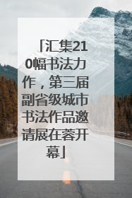 汇集210幅书法力作，第三届副省级城市书法作品邀请展在蓉开幕
