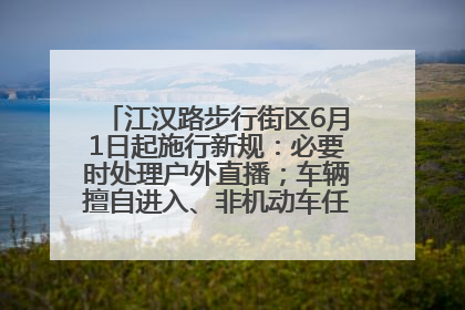 江汉路步行街区6月1日起施行新规：必要时处理户外直播；车辆擅自进入、非机动车任意停放的，依法处理