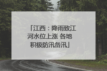 江西：降雨致江河水位上涨 各地积极防汛备汛