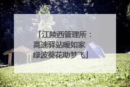 江陵西管理所：高速驿站暖如家 绿波葵花助梦飞