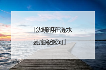 沈晓明在涟水娄底段巡河