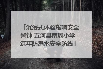 沉浸式体验敲响安全警钟 五河县南周小学筑牢防溺水安全防线