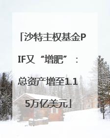 沙特主权基金PIF又“增肥”：总资产增至1.15万亿美元