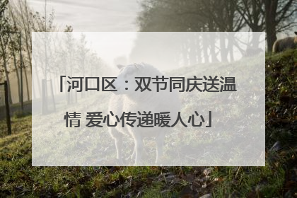 河口区：双节同庆送温情 爱心传递暖人心