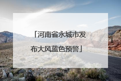 河南省永城市发布大风蓝色预警