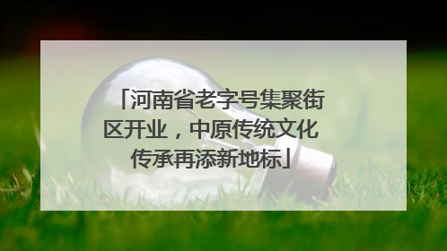 河南省老字号集聚街区开业，中原传统文化传承再添新地标