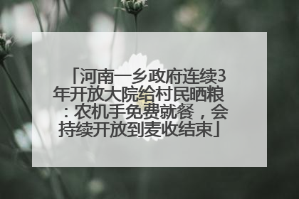 河南一乡政府连续3年开放大院给村民晒粮：农机手免费就餐，会持续开放到麦收结束
