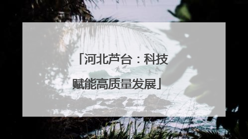 河北芦台：科技赋能高质量发展