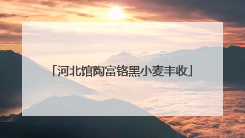 河北馆陶富铬黑小麦丰收
