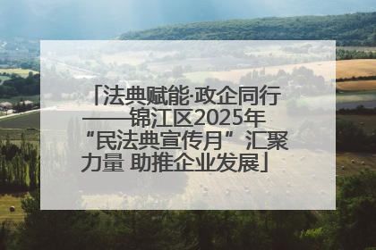 法典赋能·政企同行——锦江区2025年“民法典宣传月”汇聚力量 助推企业发展