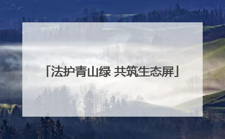 法护青山绿 共筑生态屏