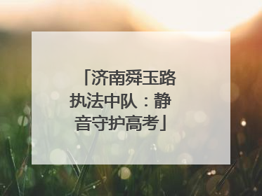 济南舜玉路执法中队：静音守护高考
