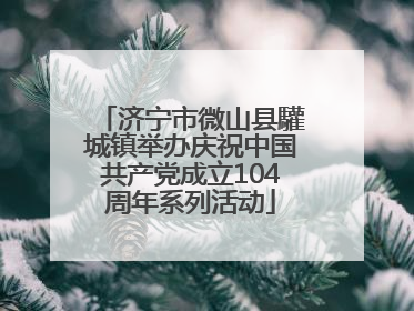 济宁市微山县驩城镇举办庆祝中国共产党成立104周年系列活动