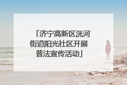济宁高新区洸河街道阳光社区开展普法宣传活动