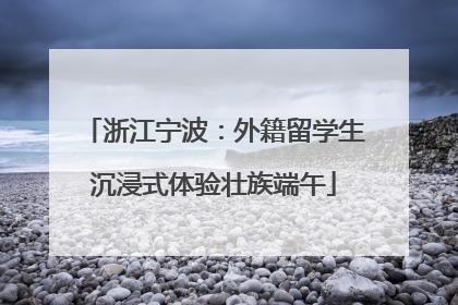浙江宁波：外籍留学生沉浸式体验壮族端午