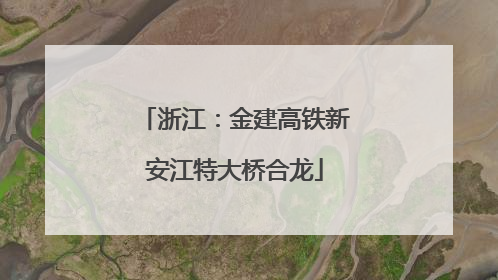 浙江：金建高铁新安江特大桥合龙