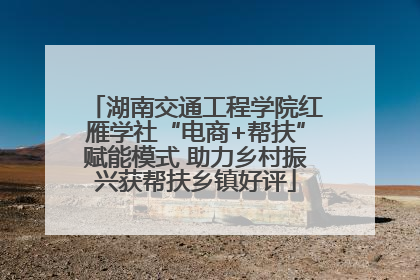 湖南交通工程学院红雁学社“电商+帮扶”赋能模式 助力乡村振兴获帮扶乡镇好评