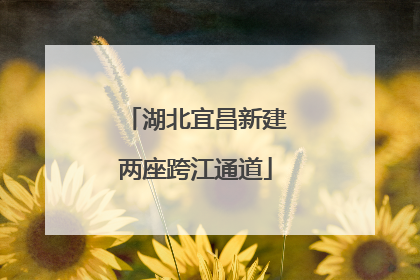 湖北宜昌新建两座跨江通道