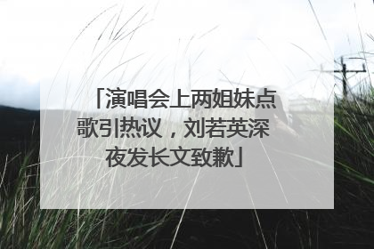 演唱会上两姐妹点歌引热议，刘若英深夜发长文致歉