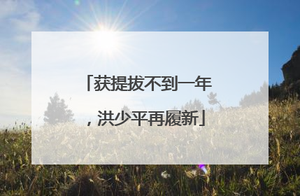 获提拔不到一年，洪少平再履新