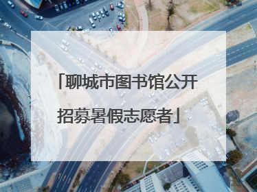 聊城市图书馆公开招募暑假志愿者