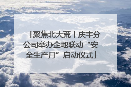 聚焦北大荒丨庆丰分公司举办企地联动“安全生产月”启动仪式