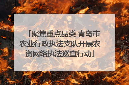 聚焦重点品类 青岛市农业行政执法支队开展农资网络执法巡查行动