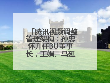 腾讯视频调整管理架构：孙忠怀升任BU董事长，王娟、马延琨任联席总裁