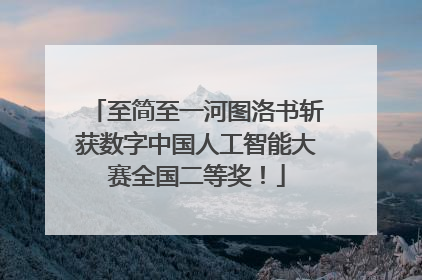至简至一河图洛书斩获数字中国人工智能大赛全国二等奖！