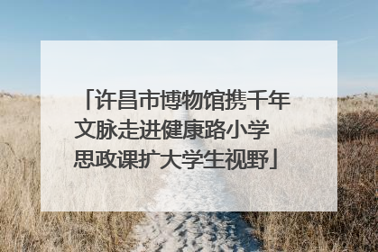 许昌市博物馆携千年文脉走进健康路小学 思政课扩大学生视野