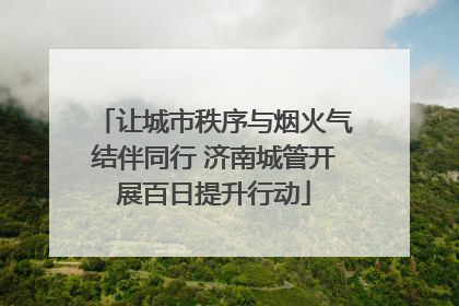 让城市秩序与烟火气结伴同行 济南城管开展百日提升行动