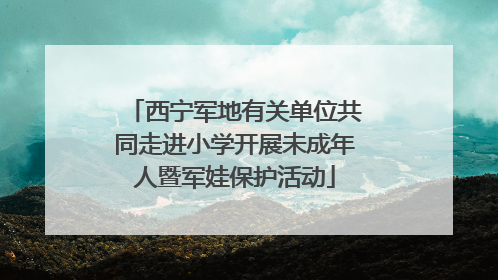 西宁军地有关单位共同走进小学开展未成年人暨军娃保护活动