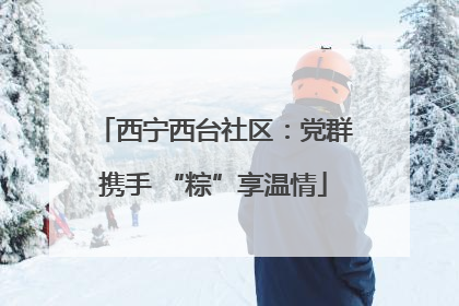 西宁西台社区：党群携手 “粽”享温情