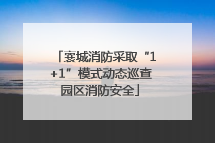 襄城消防采取“1+1”模式动态巡查园区消防安全