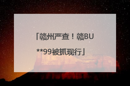 赣州严查！赣BU**99被抓现行