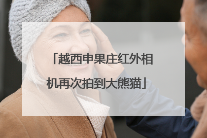 越西申果庄红外相机再次拍到大熊猫