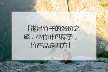 遂昌竹子的涨价之旅：小竹叶包粽子，竹产品走四方