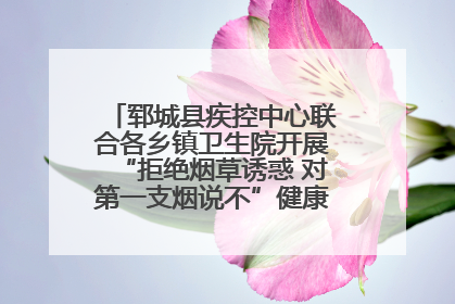 郓城县疾控中心联合各乡镇卫生院开展“拒绝烟草诱惑 对第一支烟说不”健康教育宣传活动