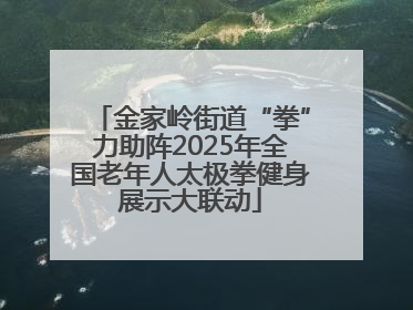 金家岭街道“拳”力助阵2025年全国老年人太极拳健身展示大联动