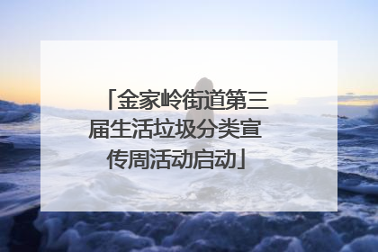 金家岭街道第三届生活垃圾分类宣传周活动启动
