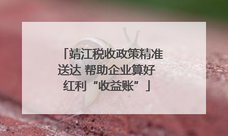 靖江税收政策精准送达 帮助企业算好红利“收益账”