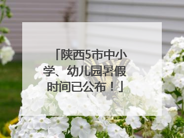 陕西5市中小学、幼儿园暑假时间已公布！