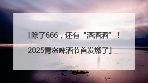 除了666，还有“酒酒酒”！2025青岛啤酒节首发燃了