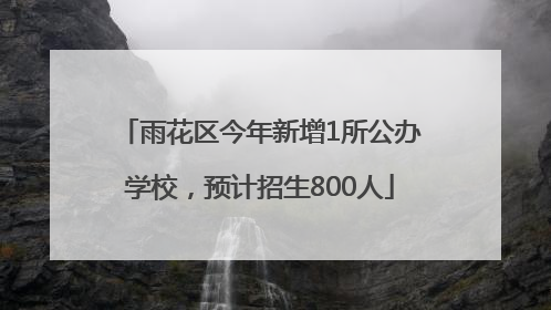 雨花区今年新增1所公办学校，预计招生800人